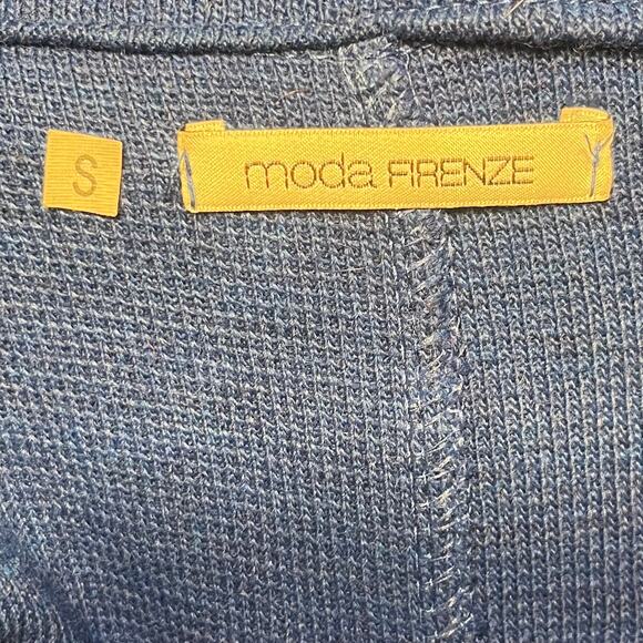 Moda Firenze Royal Blue Wool Button Front  Blazer Sweater Jacket S Italy Classic - Picture 6 of 9